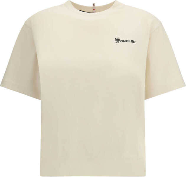 Tricouri Moncler Grenoble Cotton T-shirt with embossed logo 034 Femei (BM 19148267) 1