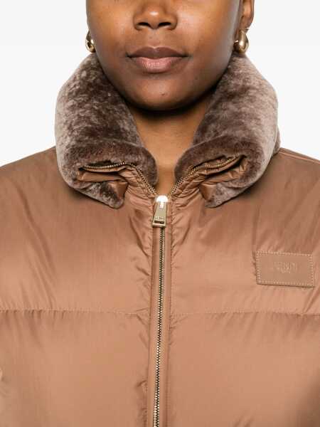 Geci de iarna Fendi Cropped Down Jacket with Shearling lining CAMEL-25 Femei (BM 19148318) 5