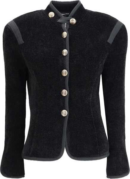 Sacouri Giorgio Armani Silk Blazer with decorative metal shank buttons BLACK Femei (BM 19148429) 2
