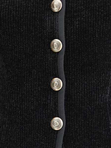 Sacouri Giorgio Armani Silk Blazer with decorative metal shank buttons BLACK Femei (BM 19148429) 3