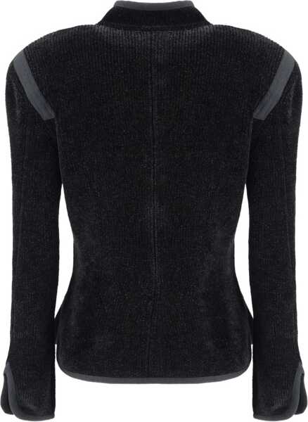 Sacouri Giorgio Armani Silk Blazer with decorative metal shank buttons BLACK Femei (BM 19148429) 1