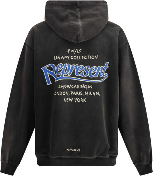 Bluze de trening REPRESENT Showcasing Hoodie STAINED BLACK Barbati (BM 19148504) 2