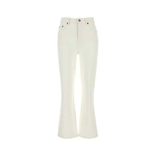 Blugi Tory Burch Tory Burch Cropped Flare Jean WHITE CHALK WASH Femei (BM 19148979) 1