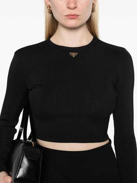 Topuri Prada Prada Tops Black Femei (BM 19149960) 5