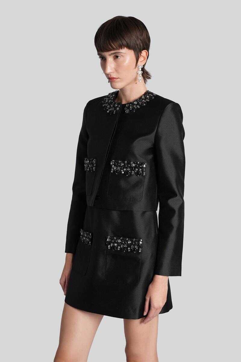 Geci Self-Portrait Self-Portrait Casual Jacket Black Femei (BM 19150047) 4