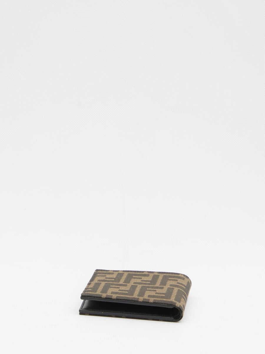 Portofele Fendi Ff Jacquard Bi-Fold Wallet BROWN Barbati (BM 19150416) 3