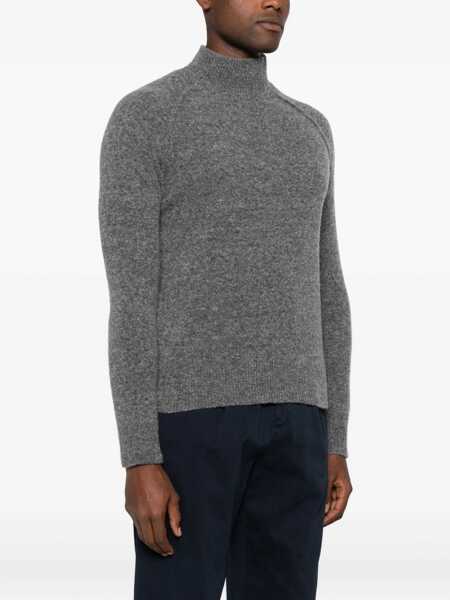 Pulovere Alpha Studio Alpha Studio Grey Turtleneck Sweater GREY Barbati (BM 19151532) 3