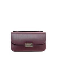 Genti mini Victoria Beckham Victoria Beckham Midi Dorian Bordeaux Leather Clutch Bag Femei