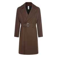 Paltoane Hevò Brown Wool Coat Barbati