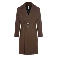 Paltoane Hevò Brown Wool Coat Barbati