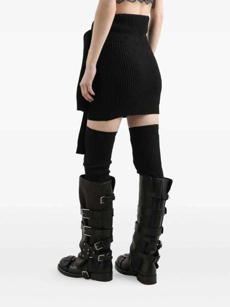 Fuste Dolce & Gabbana Dolce & Gabbana Black Wool Skirt Black Femei (BM 19152585) 4