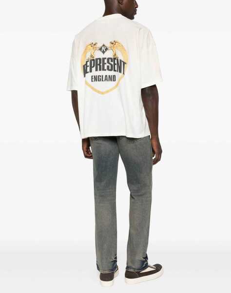 Tricouri REPRESENT Angel Border T-shirt WASHED ECRU Barbati (BM 19155479) 2