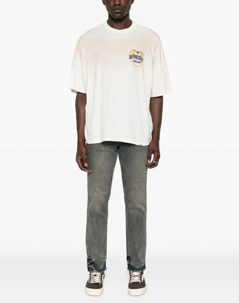 Tricouri REPRESENT Angel Border T-shirt WASHED ECRU Barbati (BM 19155479) 3