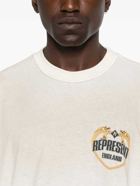 Tricouri REPRESENT Angel Border T-shirt WASHED ECRU Barbati (BM 19155479) 4