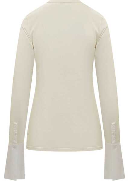 Pulovere casual DARKPARK Nora Jumper with buttoned Shirt cuffs IVORY Femei (BM 19155542) 2