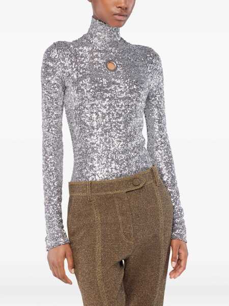 Pulovere RABANNE Rabanne Sequin Sweater SILVER Femei (BM 19157181) 4