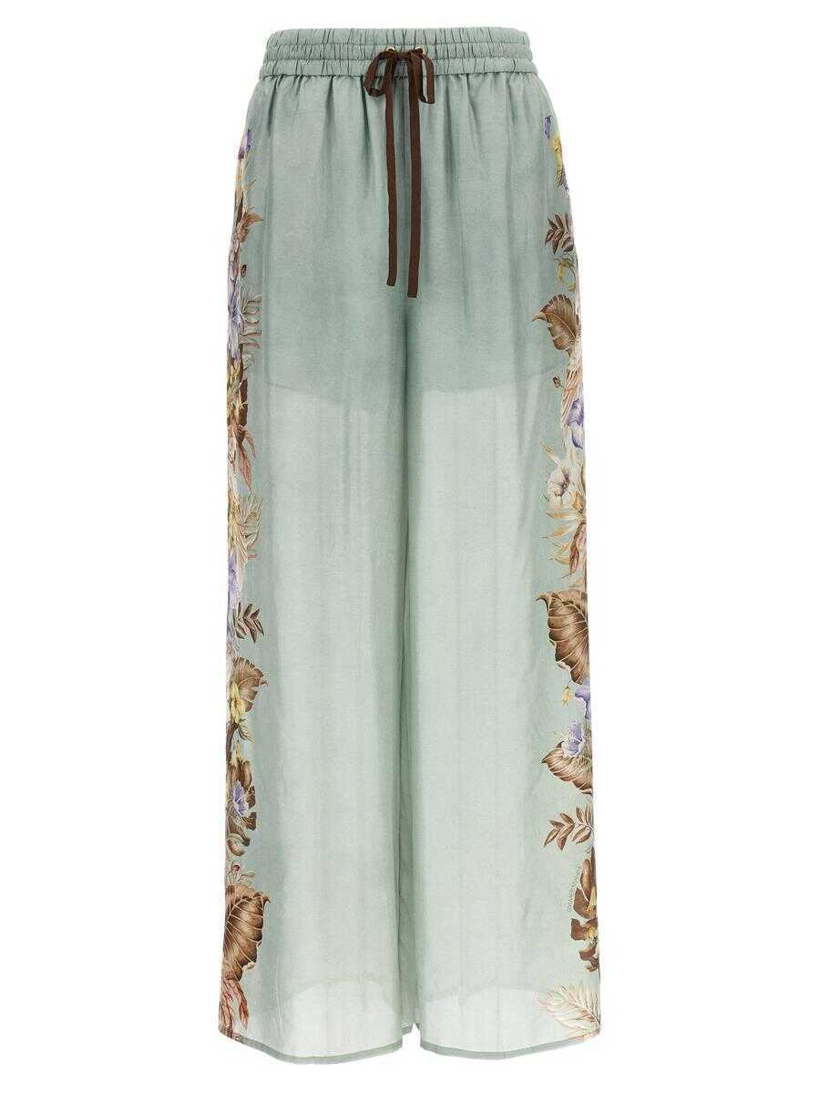 Pantaloni casual ZIMMERMANN Zimmermann Coco Pants BLUE Femei (BM 19157469) 1
