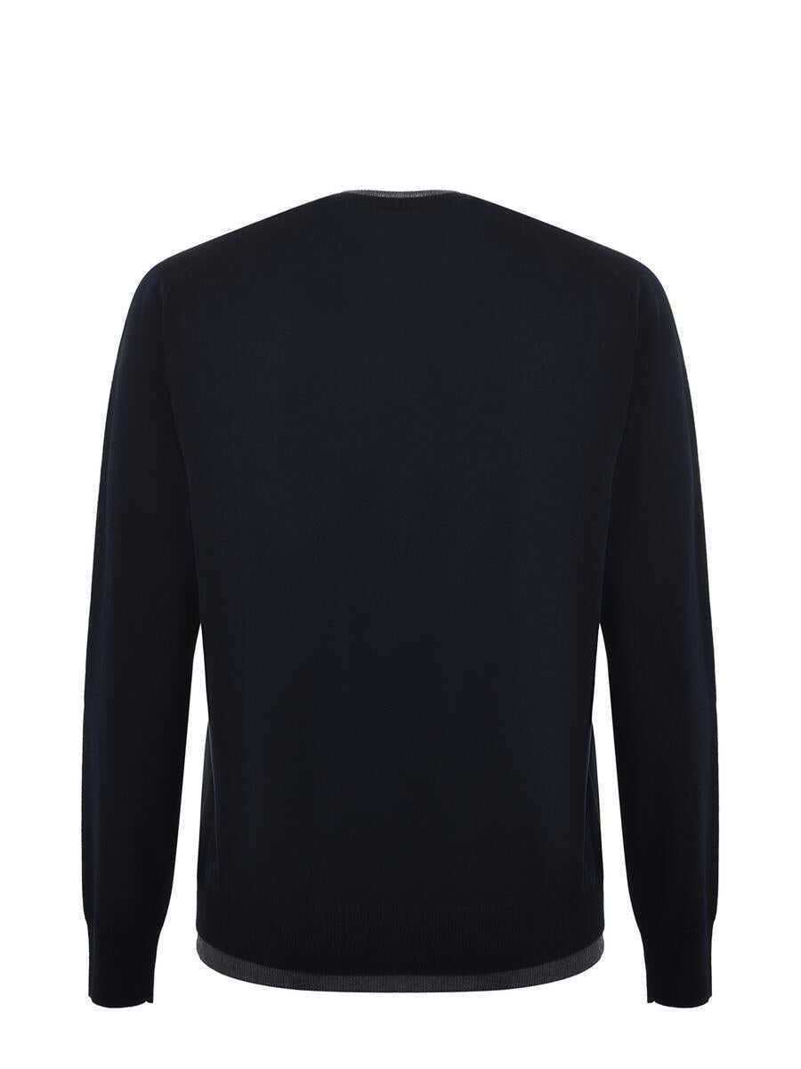 Pulovere Paolo Pecora Paolo Pecora  Virgin Wool Sweater BLUE Barbati (BM 19158375) 3