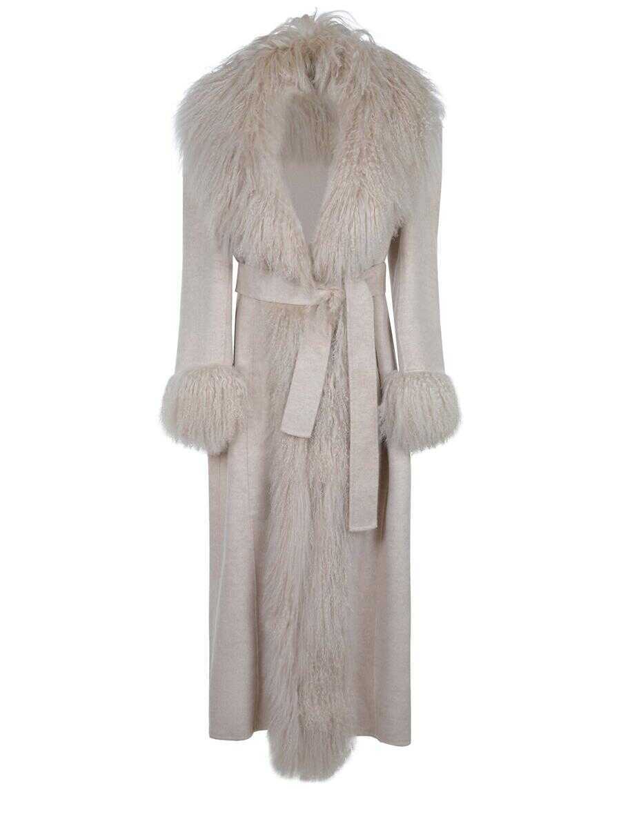 Paltoane GIUSEPPE DI MORABITO Giuseppe Di Morabito  Coats Beige Femei (BM 19159764) 1