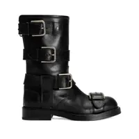 Bocanci Dolce & Gabbana Black Leather Boots Femei