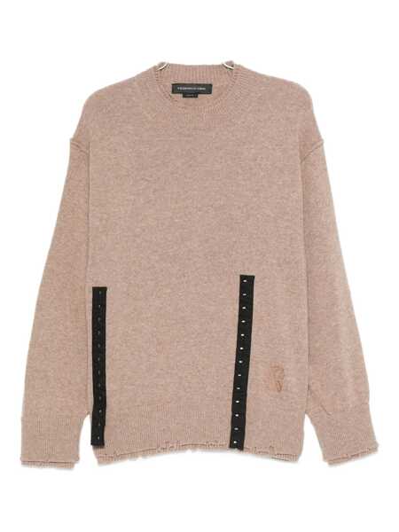 Pulovere FEDERICO CINA Federico Cina Corset Distressed Crewneck Clothing GREY Femei (BM 19160520) 1