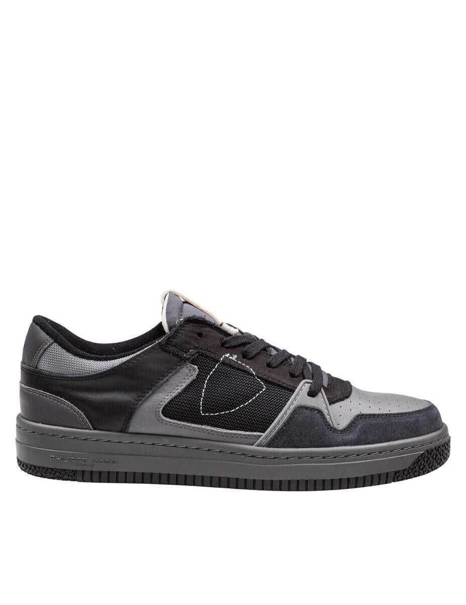 Sneakers Philippe Model Philippe Model Low-Top Calfskin And Suede Sneaker Black Barbati (BM 19161495) 1