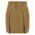 Brunello Cucinelli Beige Skirt With Belt Loops And Pleated Front In Fabric Woman Beige