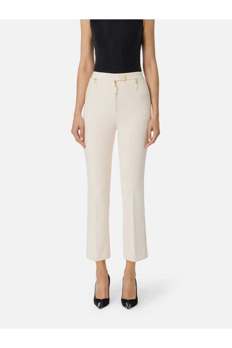 Pantaloni casual Elisabetta Franchi Elisabetta Franchi Trousers WHITE Femei (BM 19162059) 2