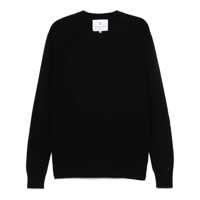 Pulovere Seven Gauge Seven Gauge Black Wool Crewneck Sweater