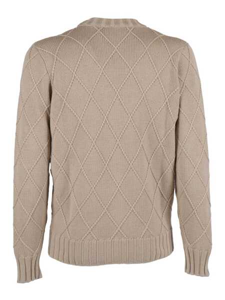 Pulovere Phi Fdl EXTRA FINE MERINO WOOL CREW NECK SWEATER Beige Barbati (BM 19163454) 2