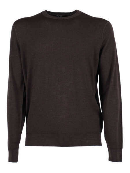 Pulovere Phi Fdl LS CREW NECK SWEATER Brown Barbati (BM 19163460) 1