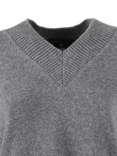 Pulovere Phi Fdl V NECK LS OVER SWEATER Gray Femei (BM 19163532) 3