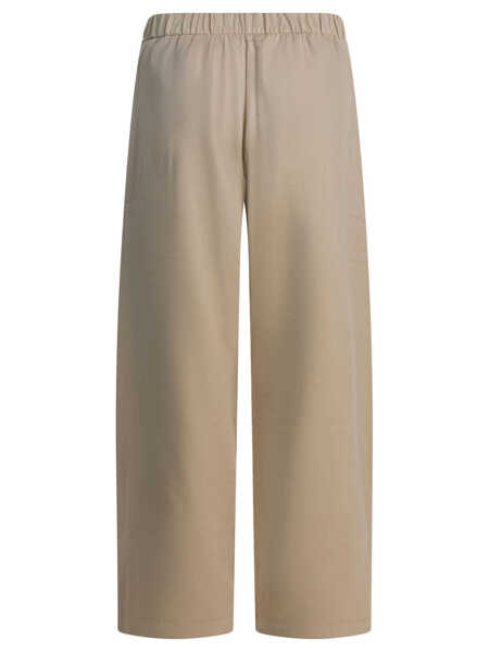Pantaloni casual Max Mara Silk blend pants Filovia Beige Femei (BM 19163934) 2