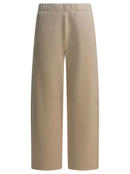 Pantaloni casual Max Mara Silk blend pants Filovia Beige Femei (BM 19163934) 1