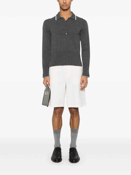 Tricouri Polo Thom Browne Browne 65 polo shirt Black Barbati (BM 19163997) 2