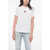 Diesel Crew Neck Cotton T-Shirt With Printed Logo White