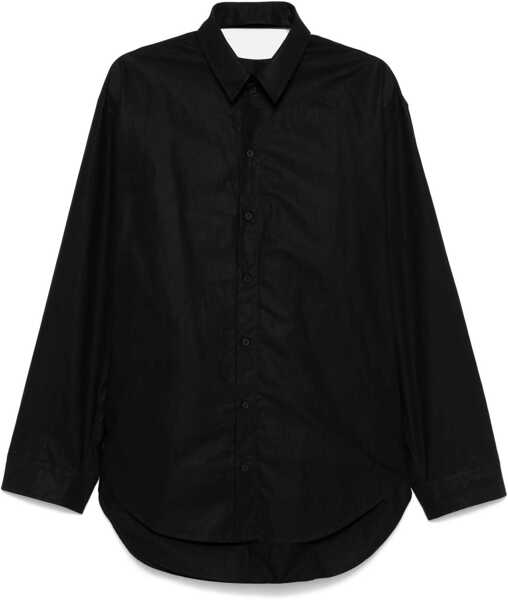 Rochii scurte Balenciaga Popeline Suspended Shirt Dress With Cut-Outs Black Femei (BM 19164176) 1