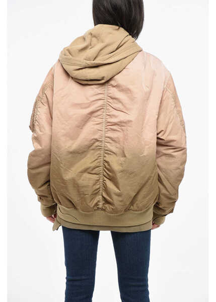 Jachete Diesel Dgrad Effect G-Kamila Jacket With Jersey Hood Military Green Femei (BM 19164179) 2