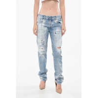 Blugi drepti Regular Fit 24/7 Distressed With Logo-Button 17Cm Femei