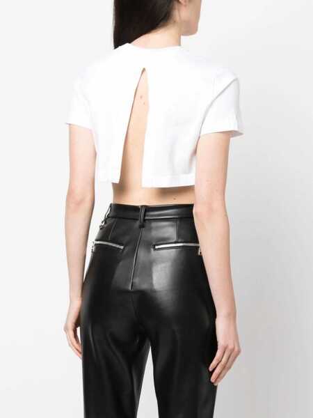 Tricouri DSQUARED2 Icon Two-Tone Cropped Cool Crew-Neck T-Shirt Black & White Femei (BM 19164188) 4