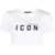 DSQUARED2 Icon Two-Tone Cropped Cool Crew-Neck T-Shirt Black & White
