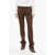 DSQUARED2 Cuffed Hem Cotton Gabargine Deana Straight Leg Pants Brown