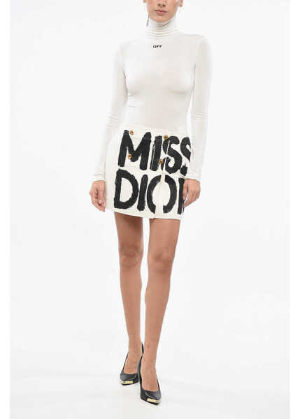 Fuste scurte Dior Wool Blend Miss Dior Miniskirt With Double-Breasted Design White Femei (BM 19164203) 4