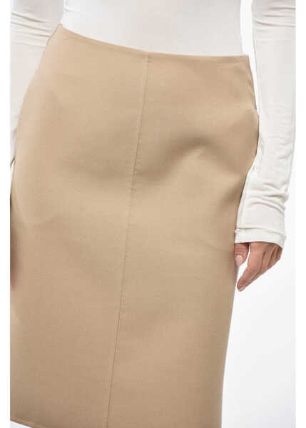 Fuste scurte Dior A-Line Midi Skirt With Back Zip Beige Femei (BM 19164206) 3