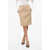Dior A-Line Midi Skirt With Back Zip Beige