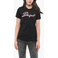 Tricouri Crew Neck Sily Cotton T-Shirt With Embroidered Logo Femei