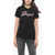 Diesel Cotton Crew Neck T-Shirt Sily With Embroidered Logo Black