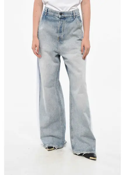 Blugi drepti Diesel Red Tag Wide Leg Sire Denims With Side Jersey Bands Light Blue Femei (BM 19164218) 1