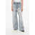 Diesel Red Tag Wide Leg Sire Denims With Side Jersey Bands Light Blue