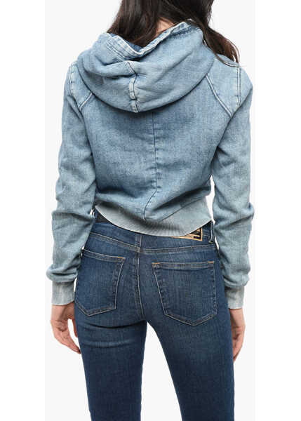 Bluze de trening Diesel Red Tag Denim Effect Angy Cotton Hoodie Light Blue Femei (BM 19164251) 2